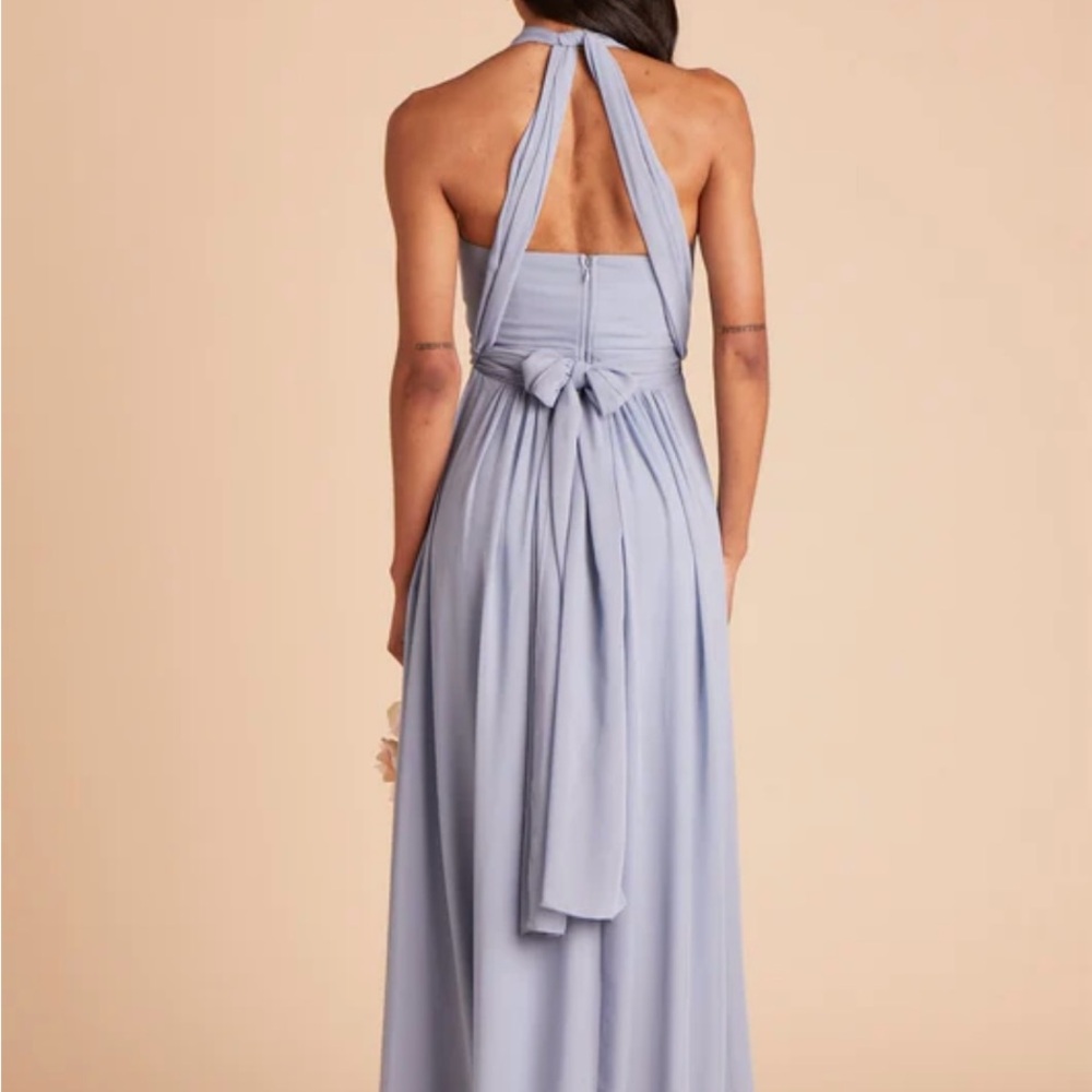 Buddy Gray Elegant Blue One-Shoulder Dress - Picture 2 of 8